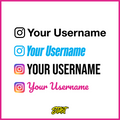 Instagram Username Stickers