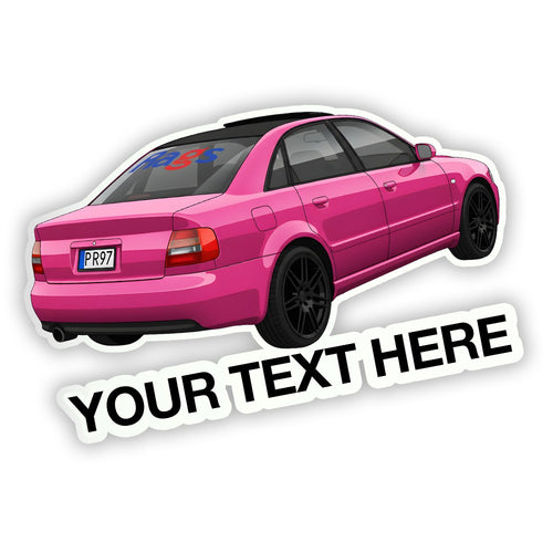 Custom vehicle sticker - with text